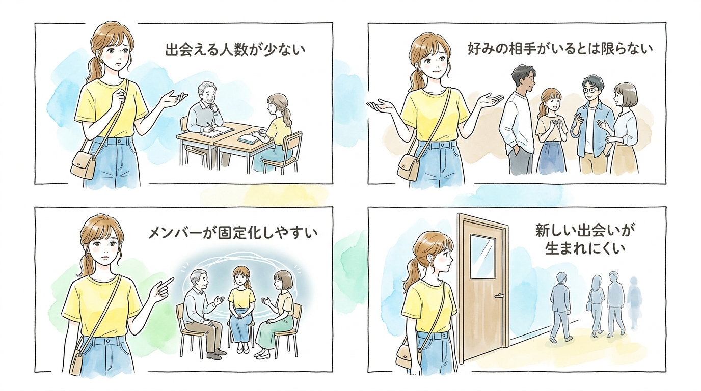 英会話教室だけでは出会える人数に限りがある