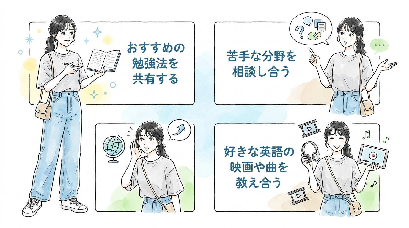 英語学習という共通の話題があるから距離を縮めやすい