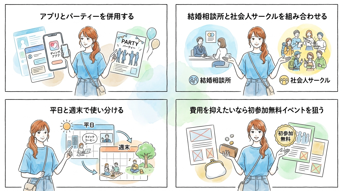 複数のサービスを同時に使うことで出会いの機会が倍増する