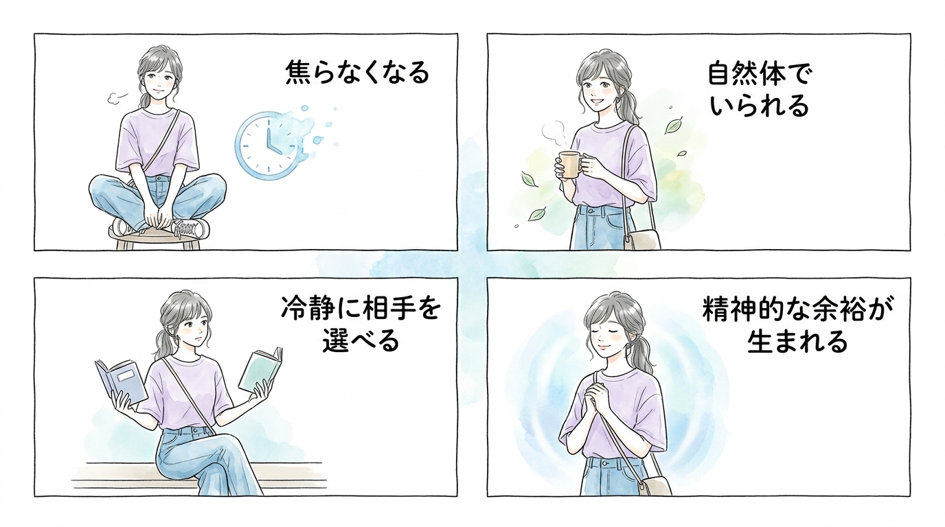 複数の出会いルートを持つことで自然体でいられるようになる