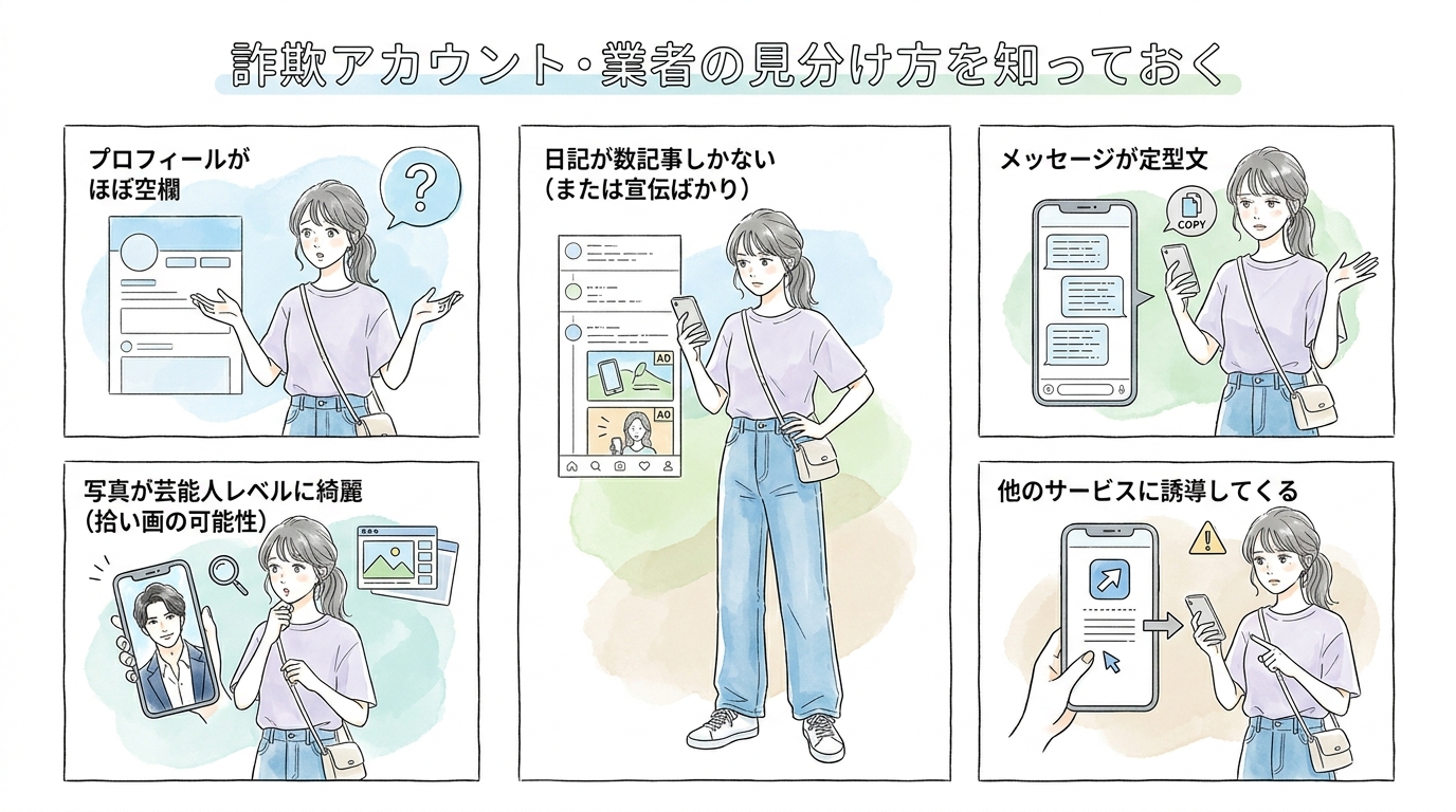 詐欺アカウント・業者の見分け方を知っておく