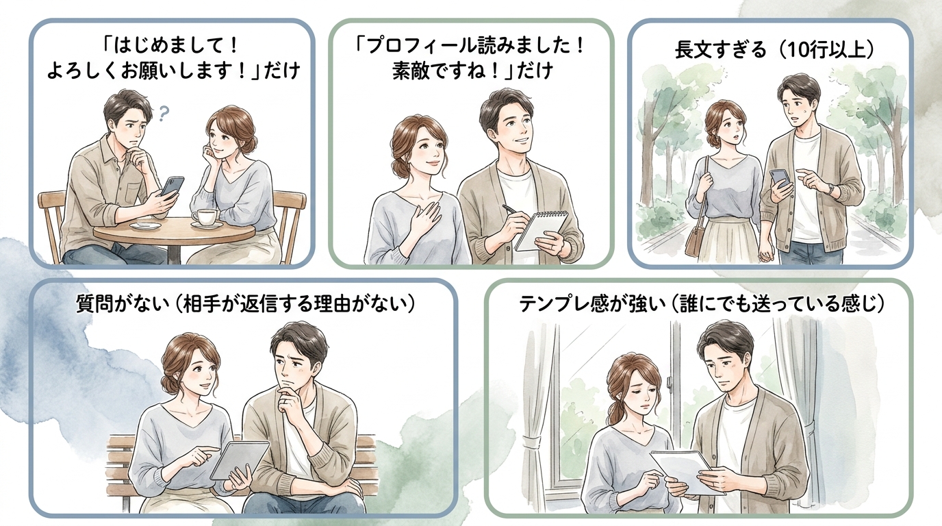 返信が来ないメッセージの典型例