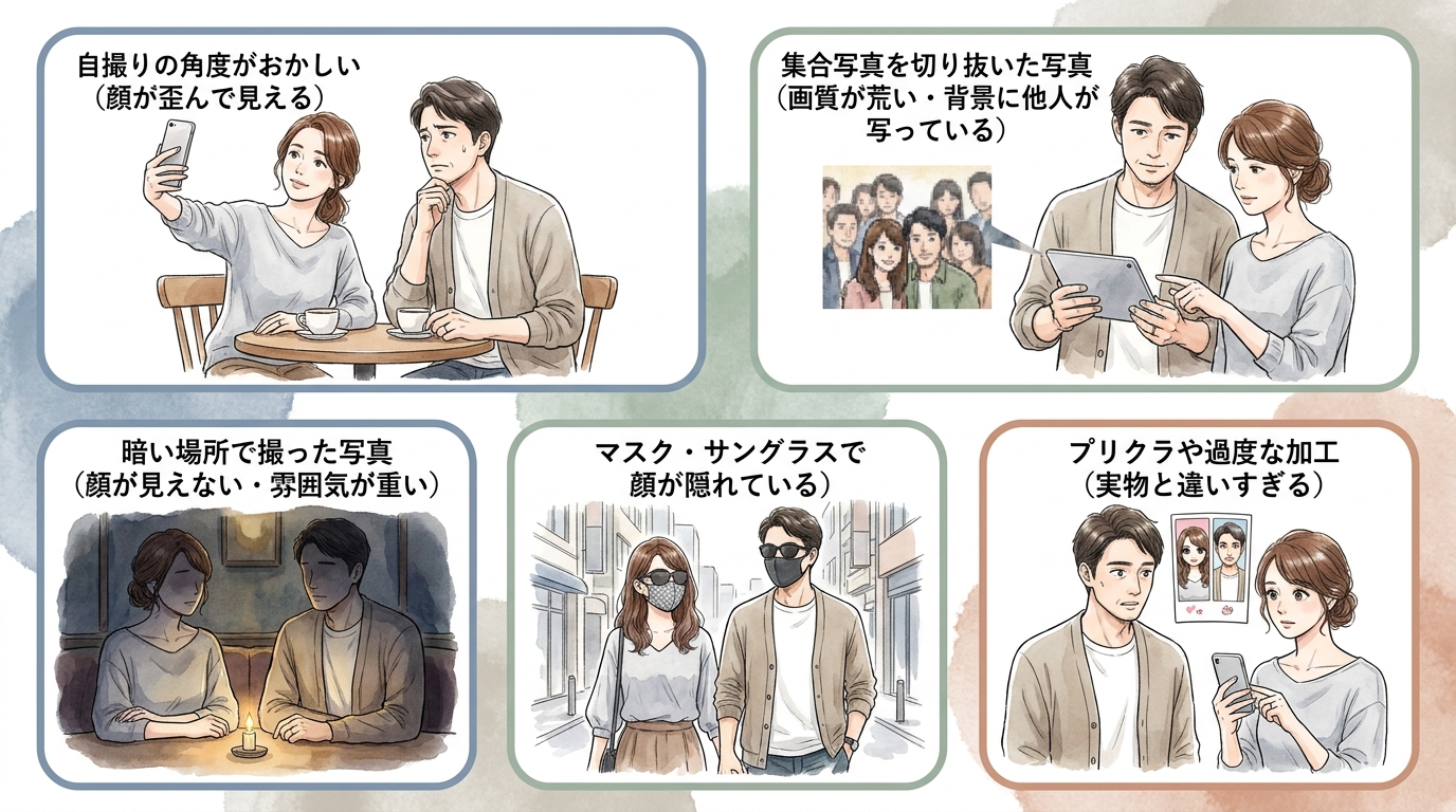 避けるべき写真の特徴を知っておく