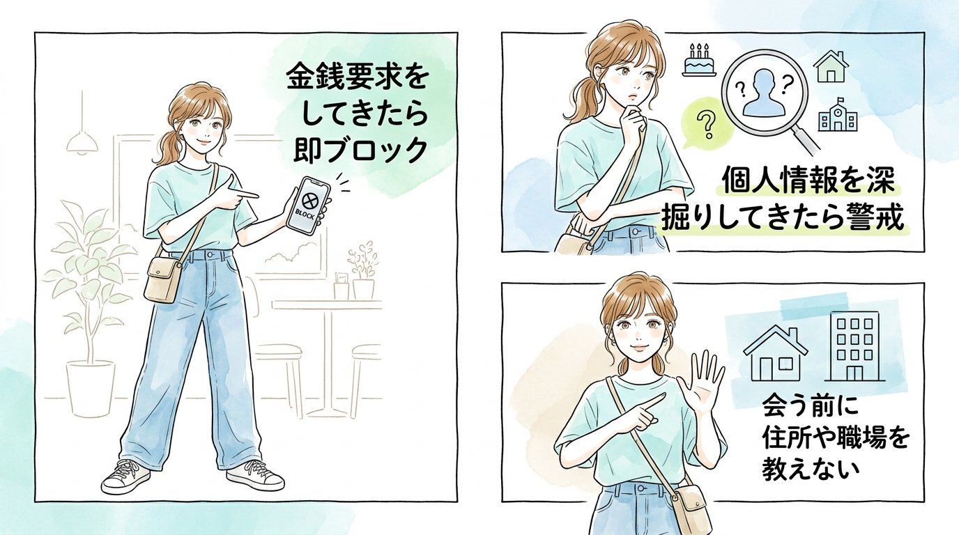 金銭要求・個人情報の深掘りをしてくる相手はブロックで終わらせる