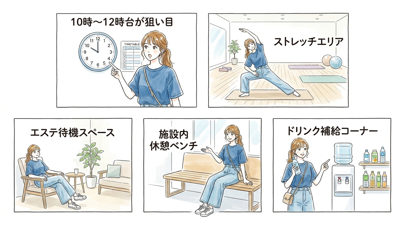 駅近・商業施設内の店舗は週末の午前中が男女比のバランスが良くなる