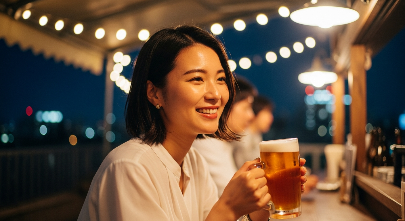 一人参加で行くビアガーデンでも話しかけてもらえる場所を選んでおく