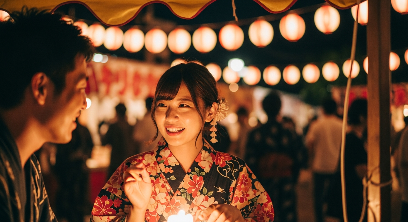 夏祭りで出会った相手と次につなげるには、その場で「来週の花火大会」を提案しておく