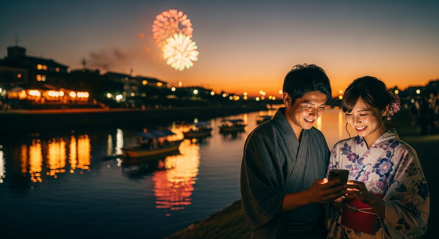 花火大会で連絡先を交換できずに終わる人は、この3つの場面を見逃している