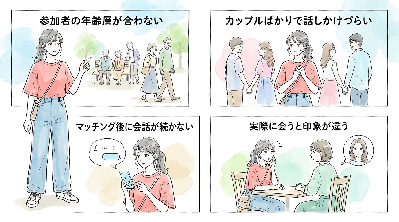 1つの場所だけに頼ると出会える確率が下がる