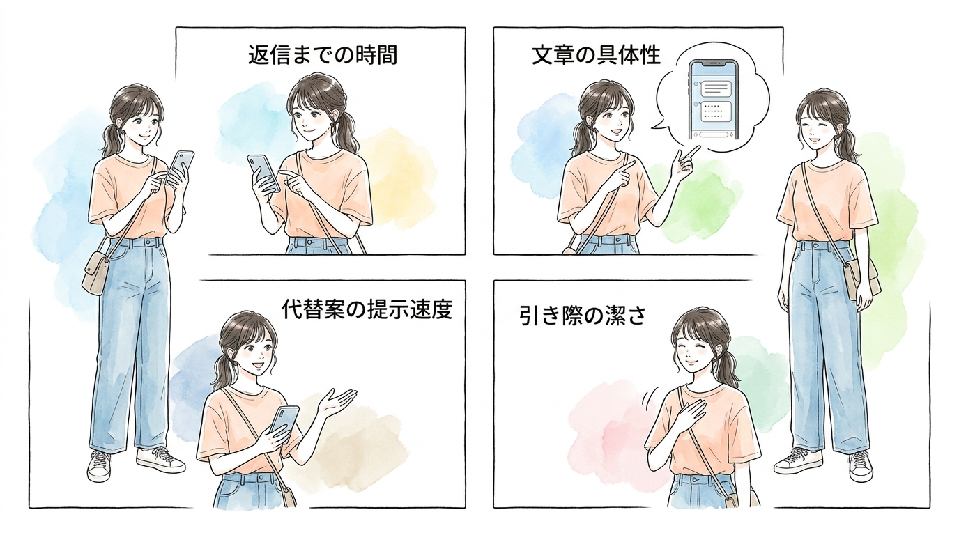 LINEの返信スピードと丁寧さで、相手の本気度が透けて見える