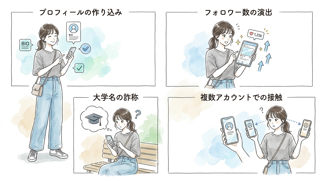SNSやマッチングアプリ経由で大学生が狙われるケースも報告されている