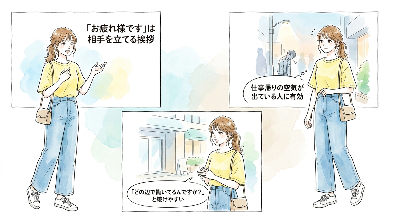 「お疲れ様です」は社会人同士で使いやすい