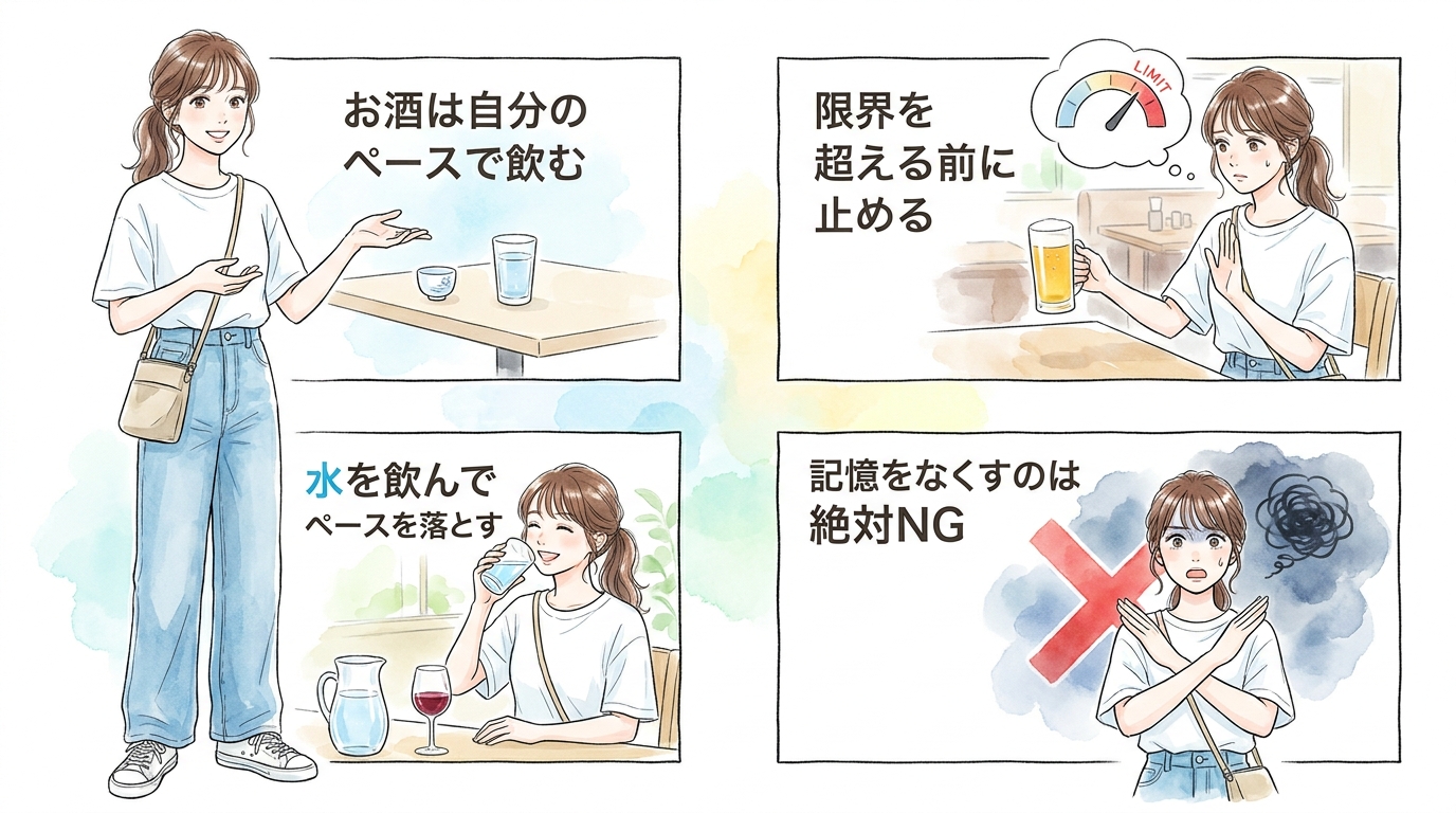 お酒に飲まれて記憶をなくすと信頼を失う