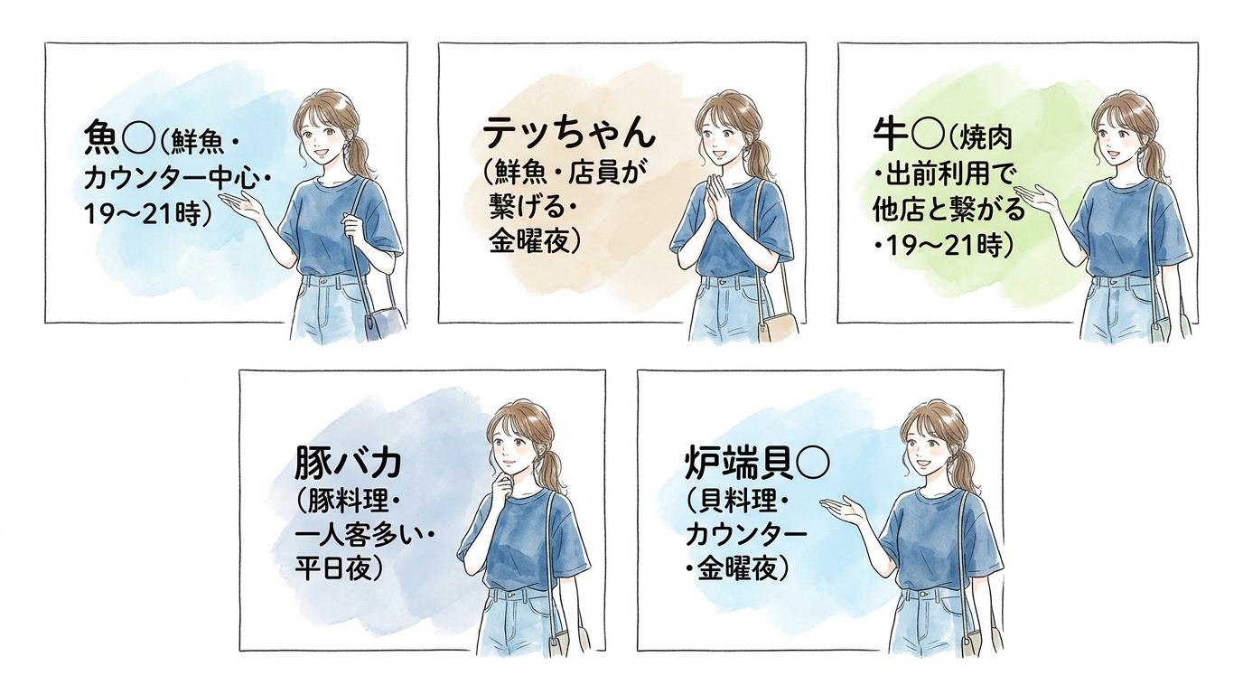 まず行くべき5店舗と訪問する曜日・時間