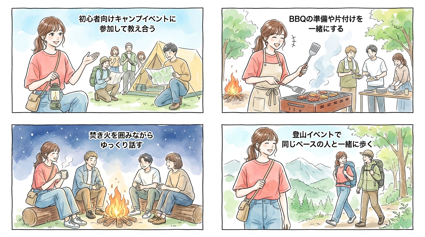アウトドア体験・キャンプイベントは少人数で深く話せる