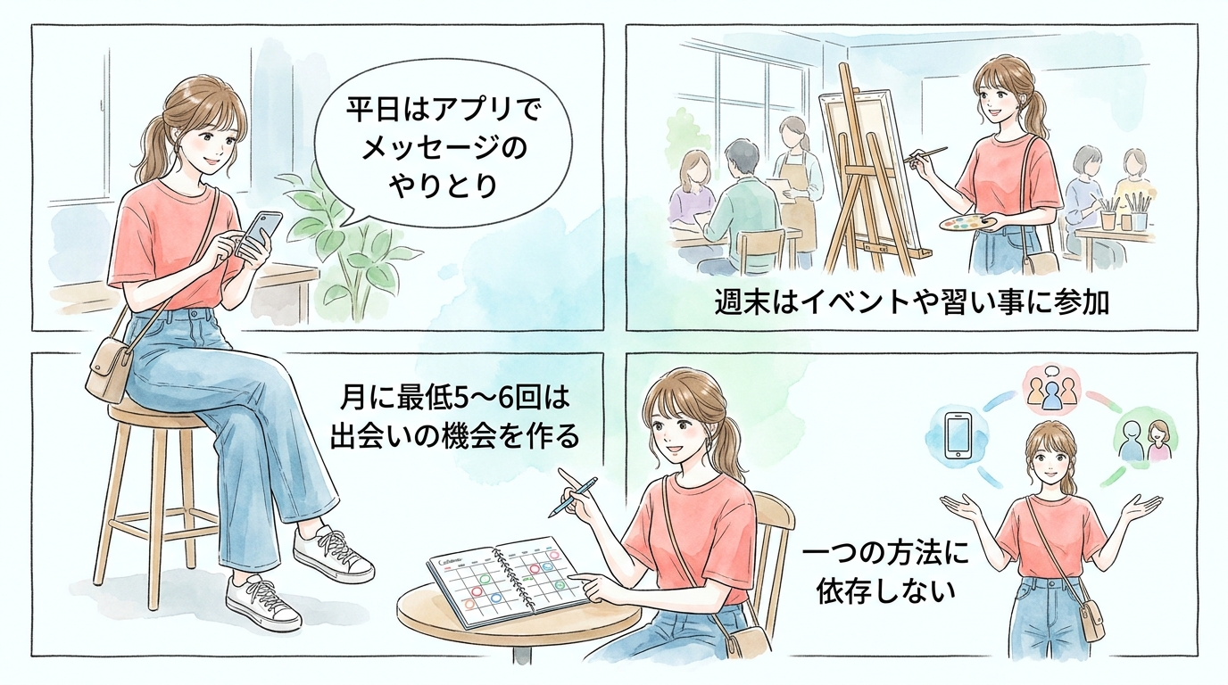 アプリと並行して動いている人が結果を出している