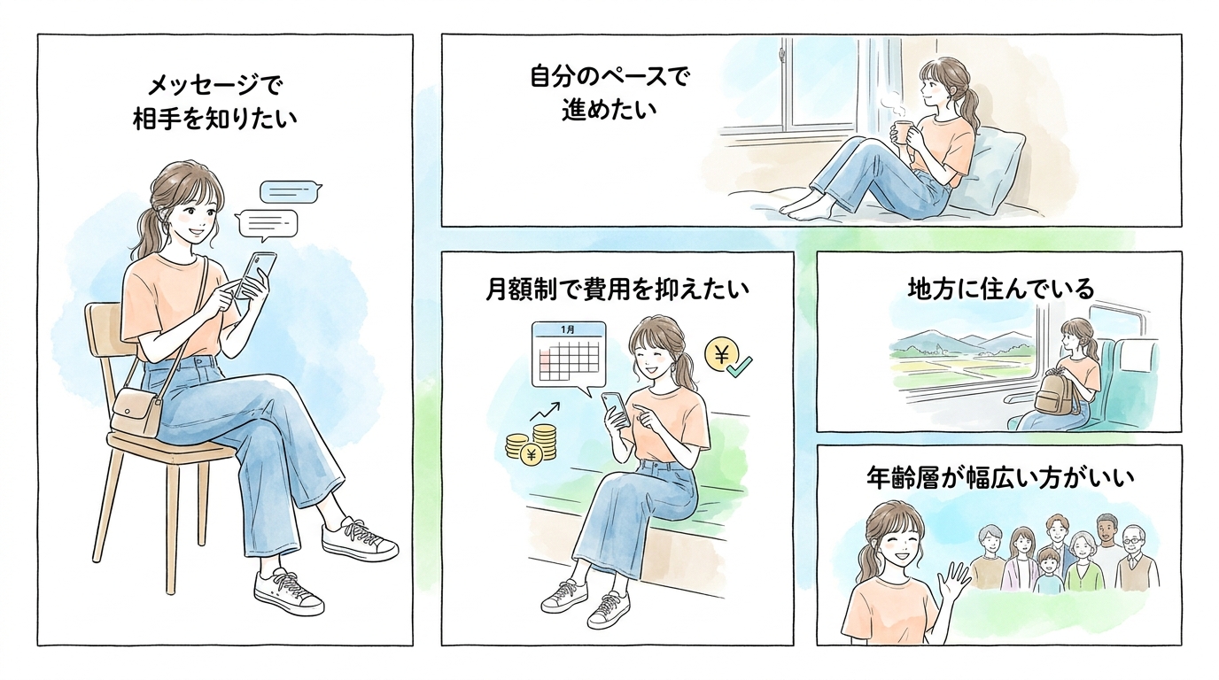 アプリの方が向いている人の特徴と選択肢