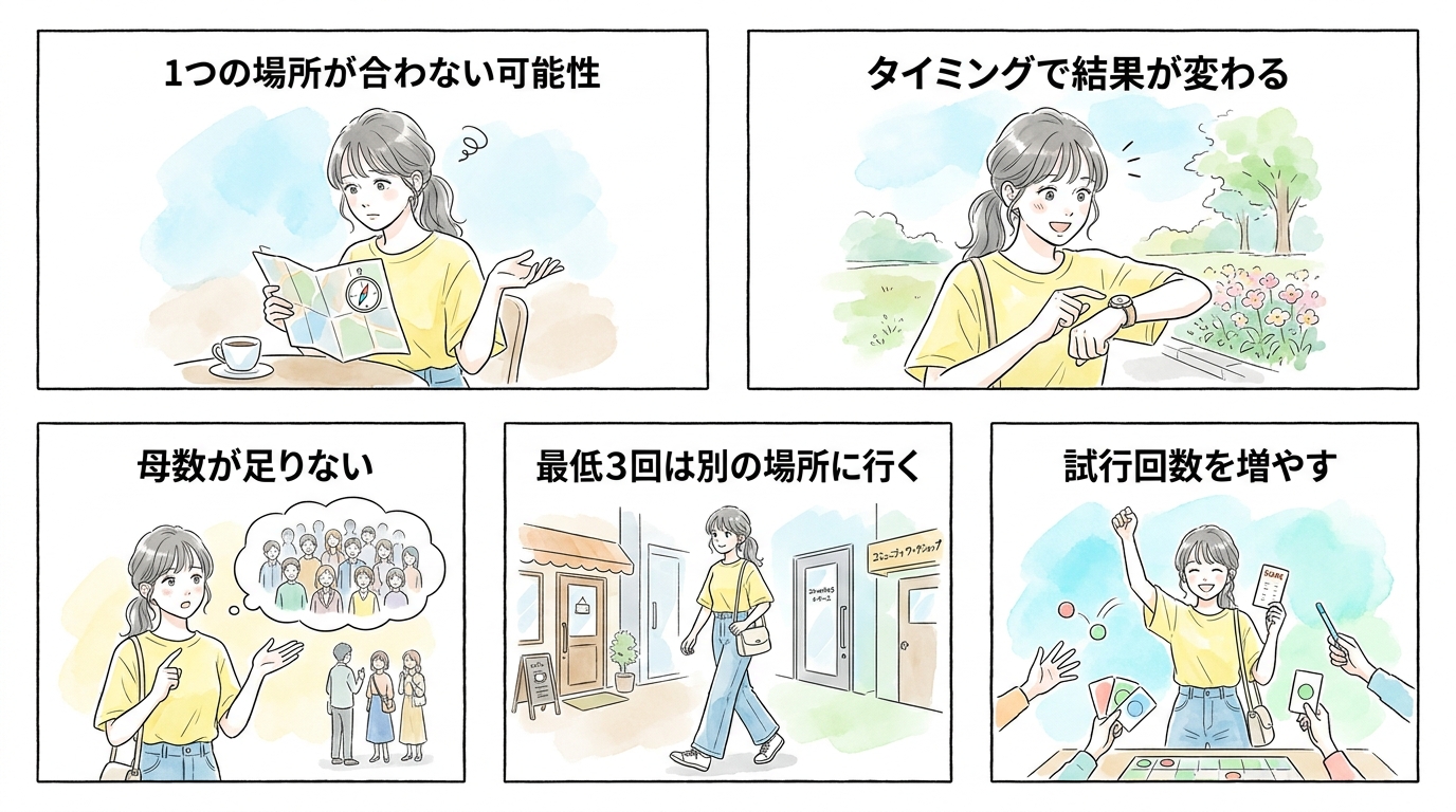 イベント単体だけに頼ると出会える確率が下がる現実