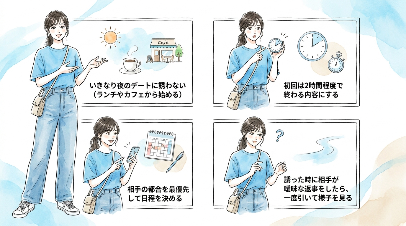 サークル外で会う約束を自然に取り付ける会話の流れ