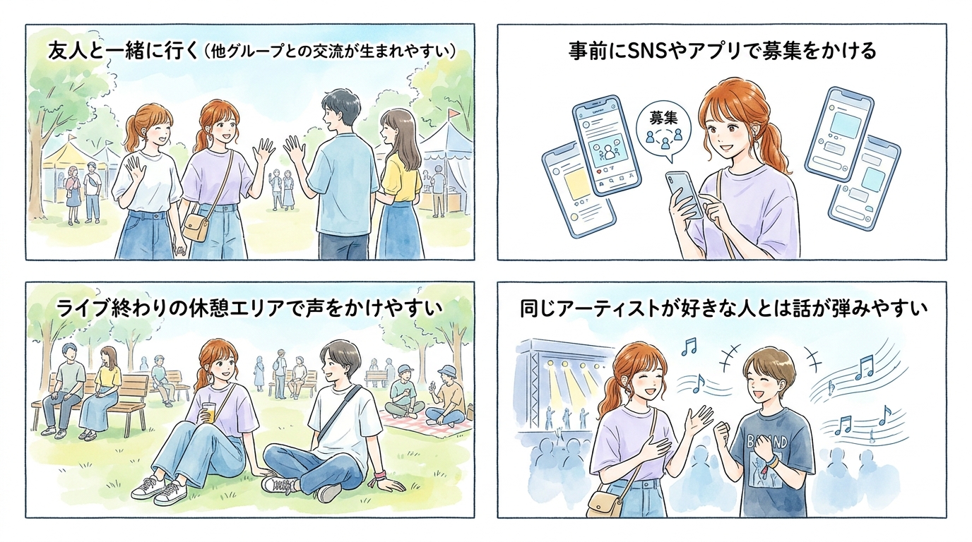 フェス・音楽イベントは「共通の好き」から連絡先交換まで最短距離でつながる