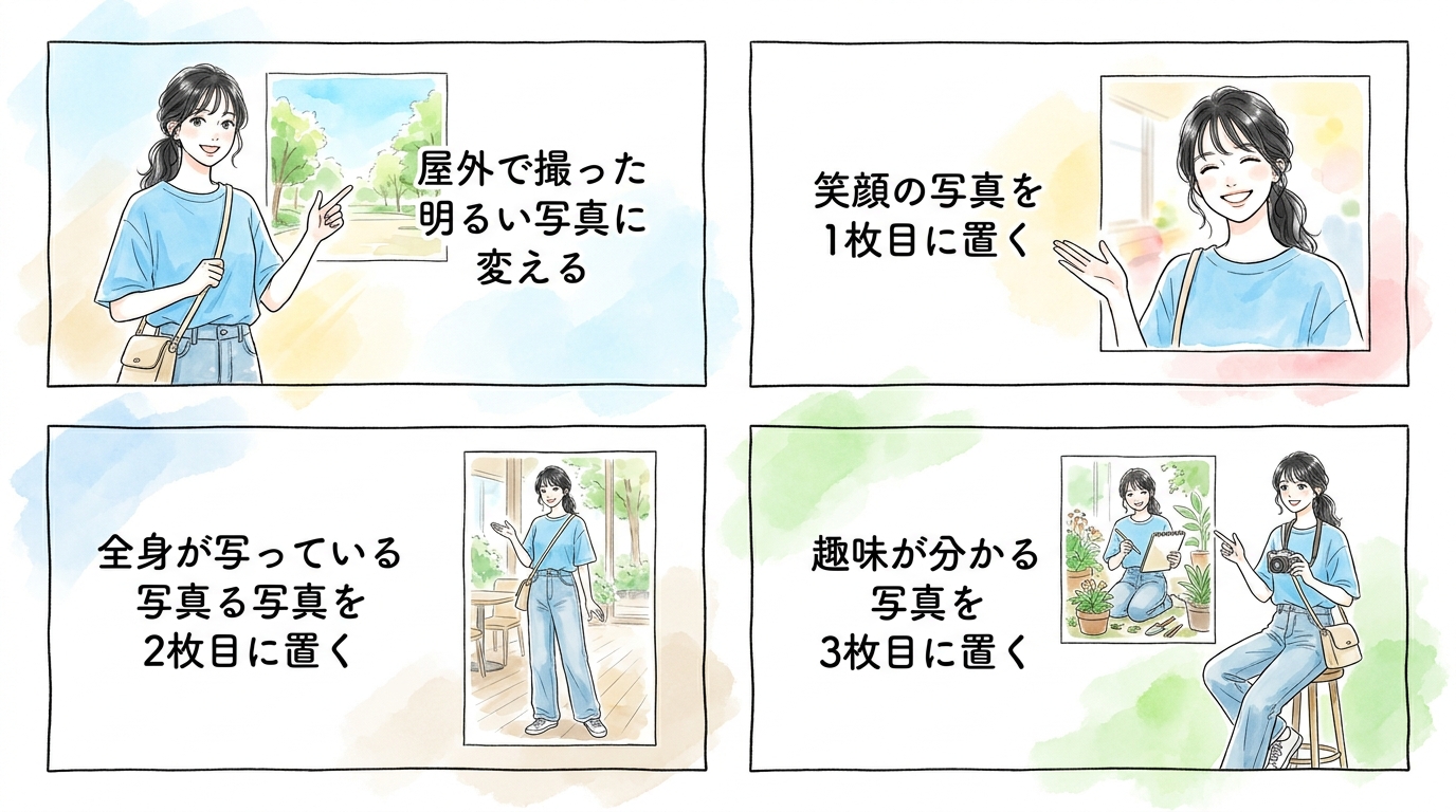 プロフィール写真を夏仕様に変えるだけで反応率が変わってくる