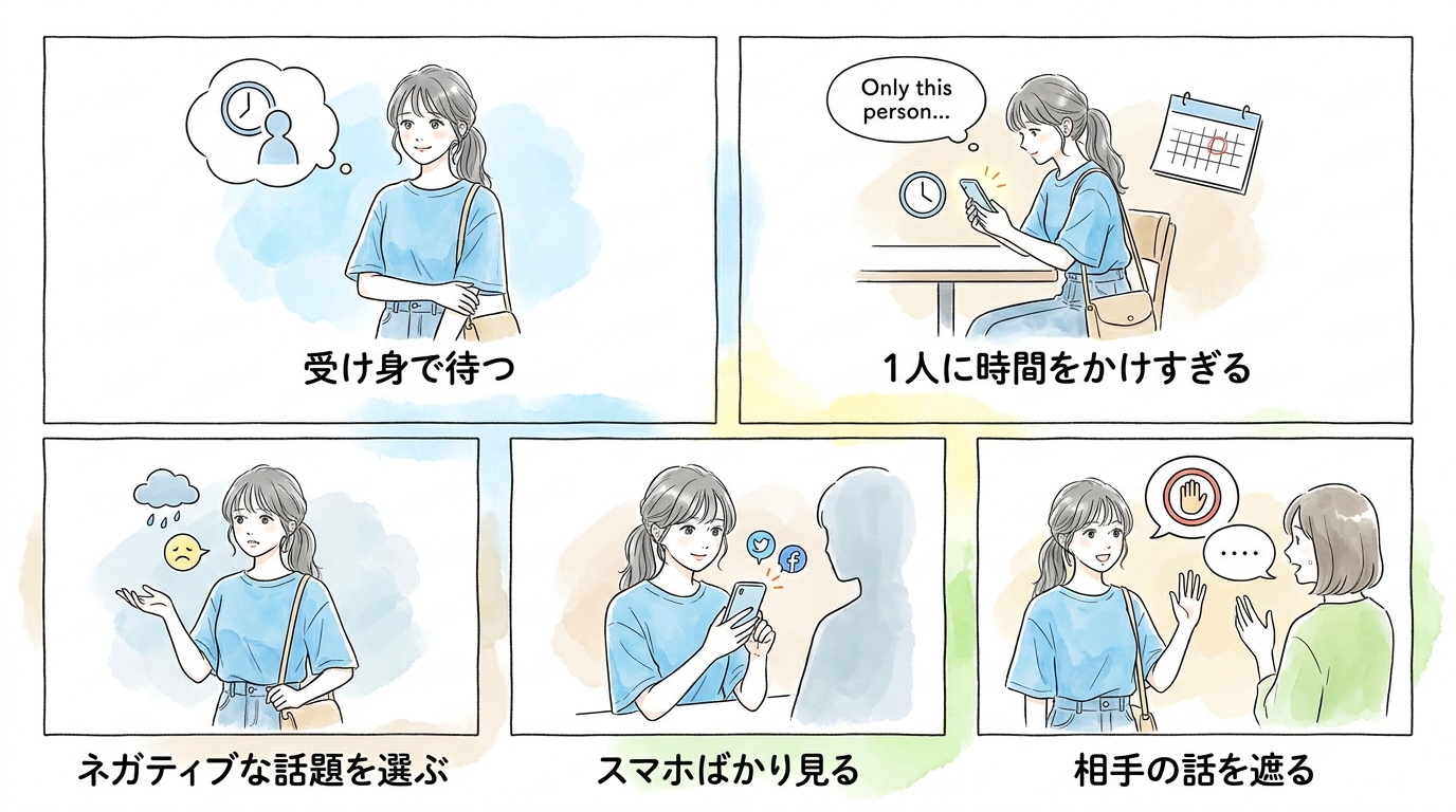 マッチング率を上げるために避けた方がいい行動