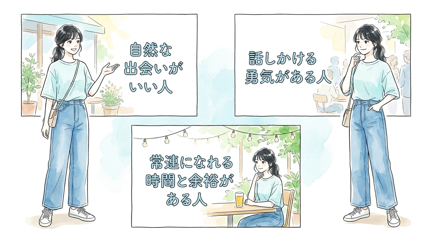 一人参加OKのオープン型ビアガーデンが向いている人