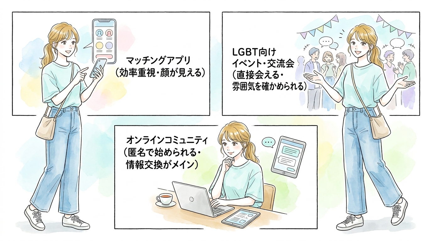 出会いの選択肢を3つに整理しておく