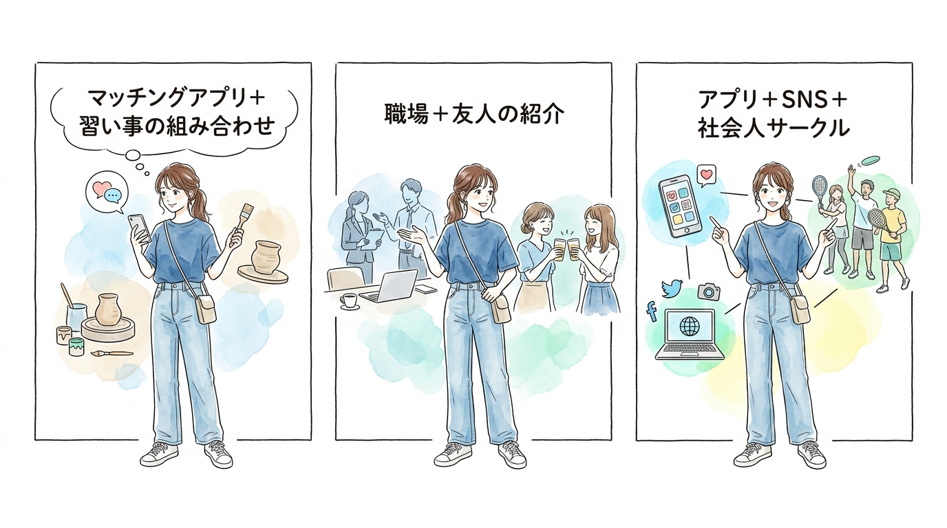 出会える確率が単純計算で3倍になる併用のロジック