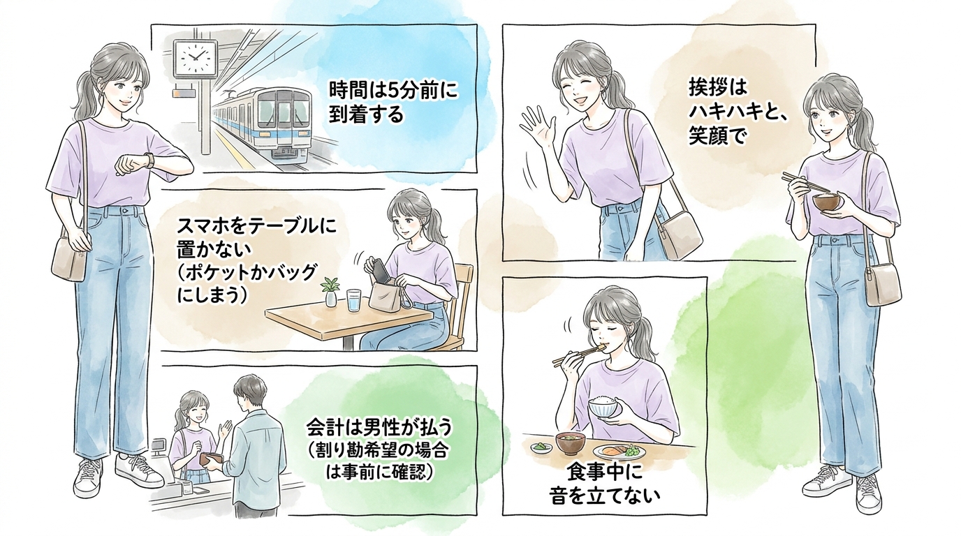 初対面で減点されないための最低限のマナーを押さえておく