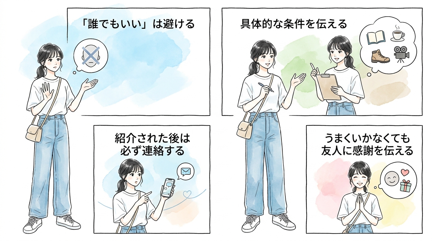 友人に紹介を頼むときに絶対やってはいけないこと