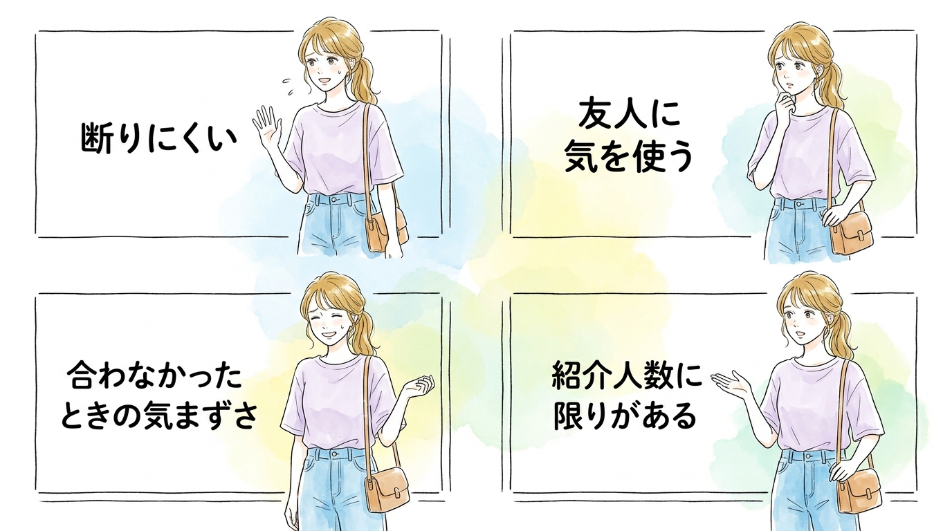 友人の紹介で自分の性格を理解してもらった状態から始める
