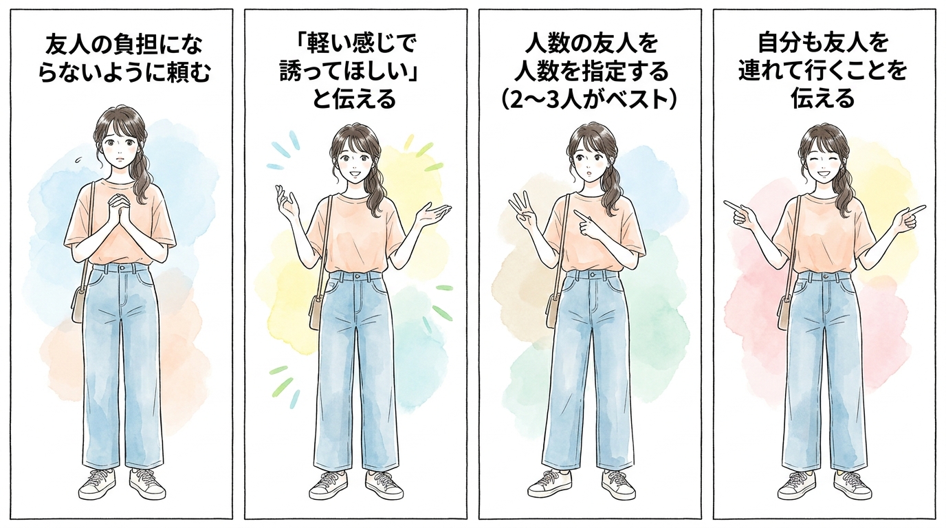 「友達が女性を連れてくる」流れを作るための根回しと声のかけ方