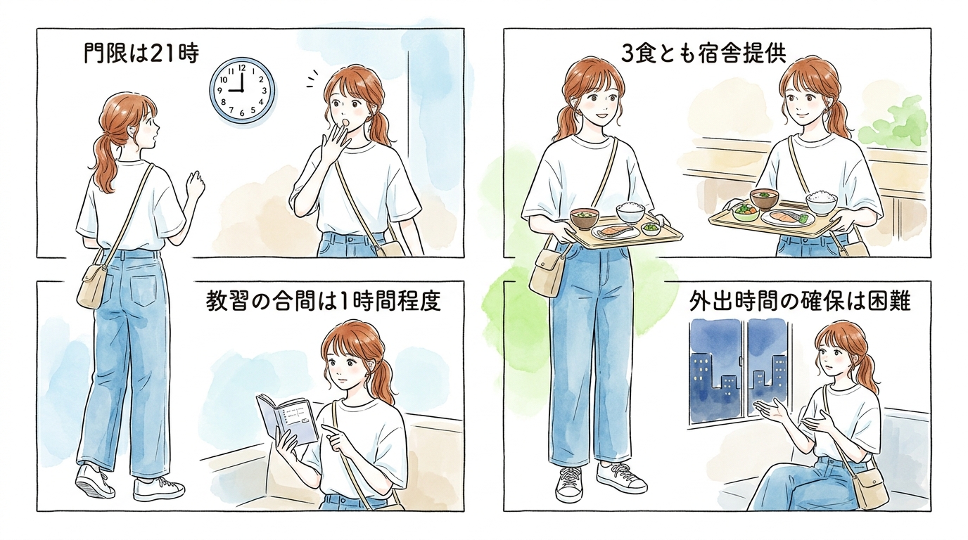 合宿期間は2週間で門限も21時のためチャンスは思ったより少ない