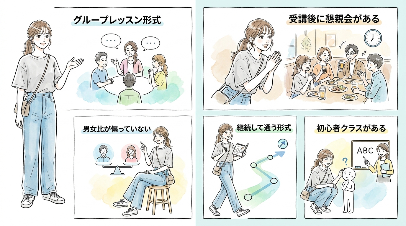 同世代が集まる習い事とスクールで出会えている