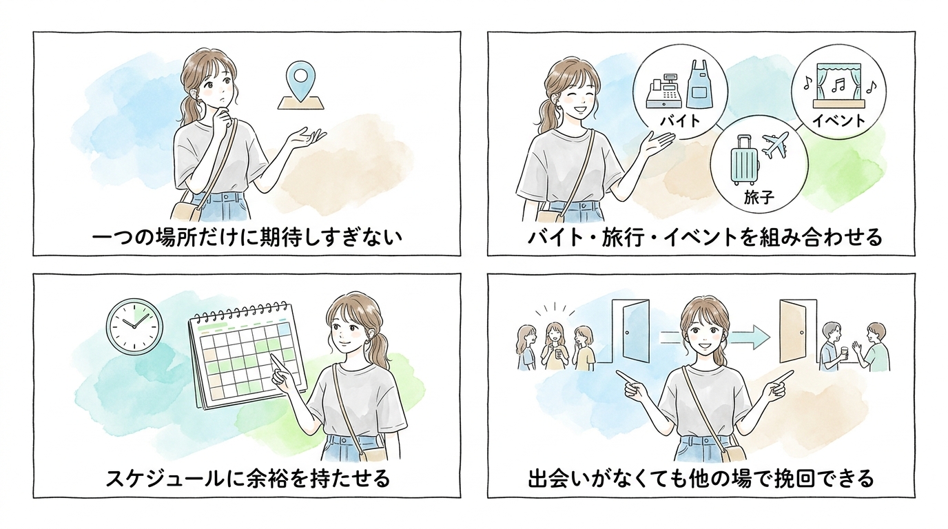 夏休みの出会いは期間限定だからこそ複数の場を掛け持ちする