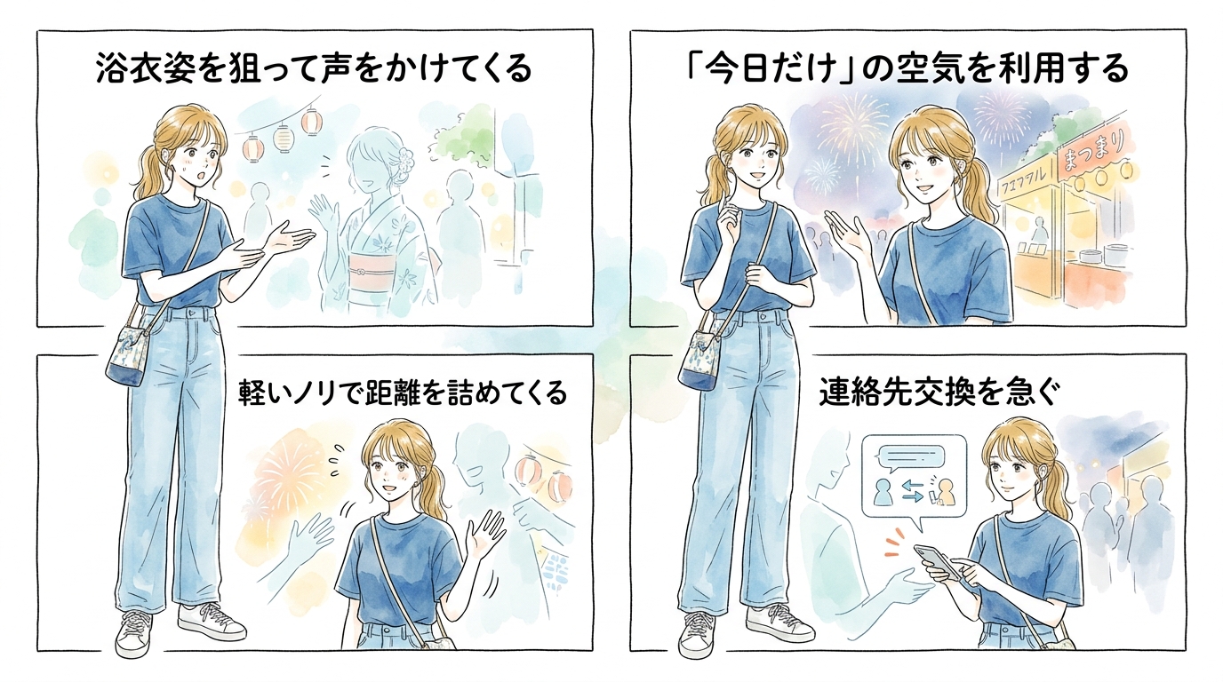 夏祭りという非日常が生む「軽いノリ」