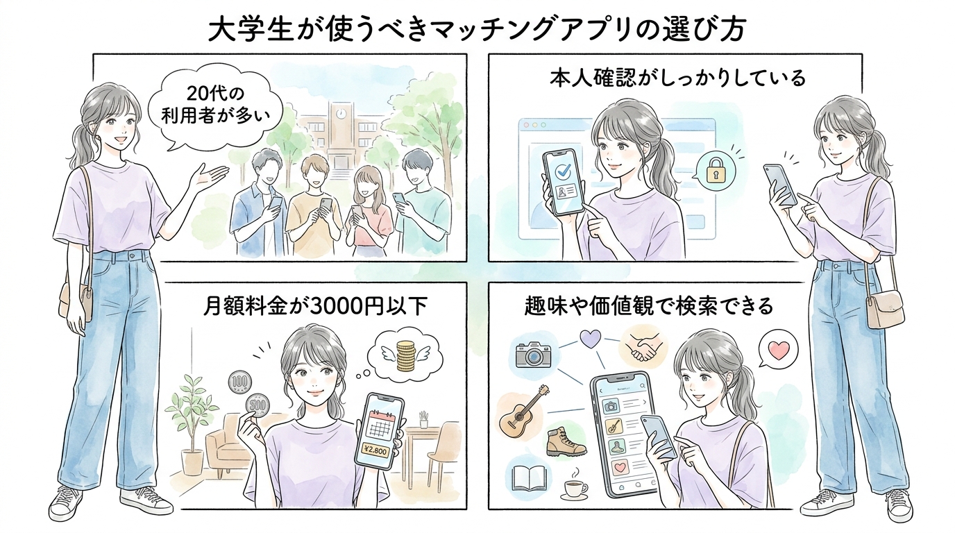 大学生が使うべきマッチングアプリの選び方