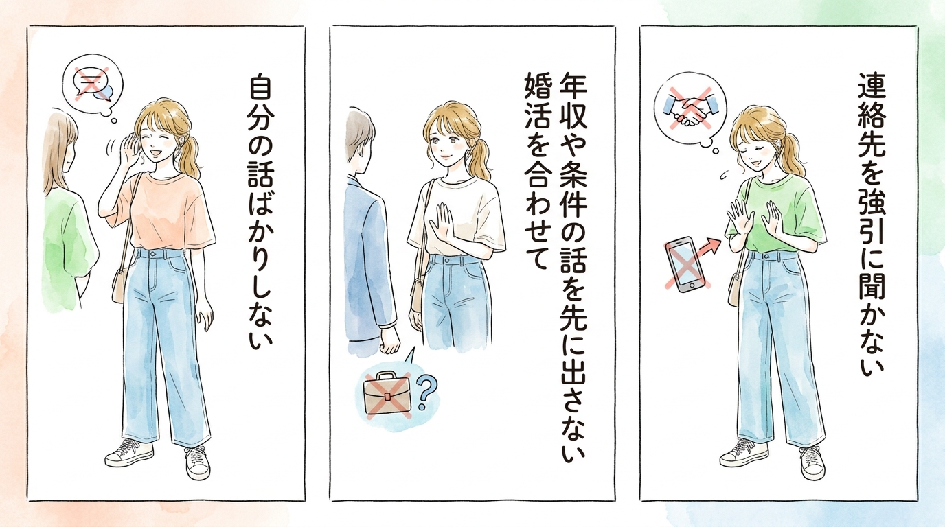 婚活パーティーは顔を合わせて話せる