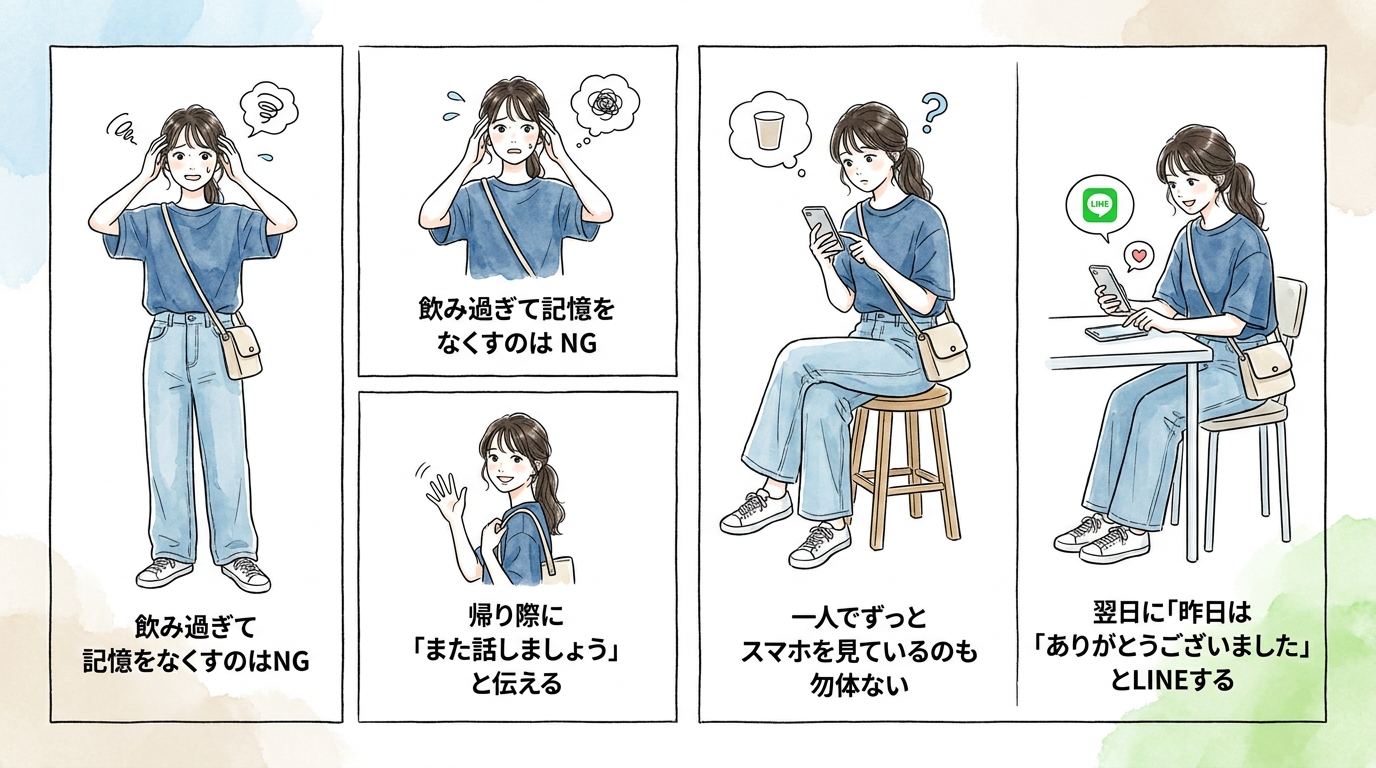 学内イベント・サークルの飲み会には積極的に顔を出す