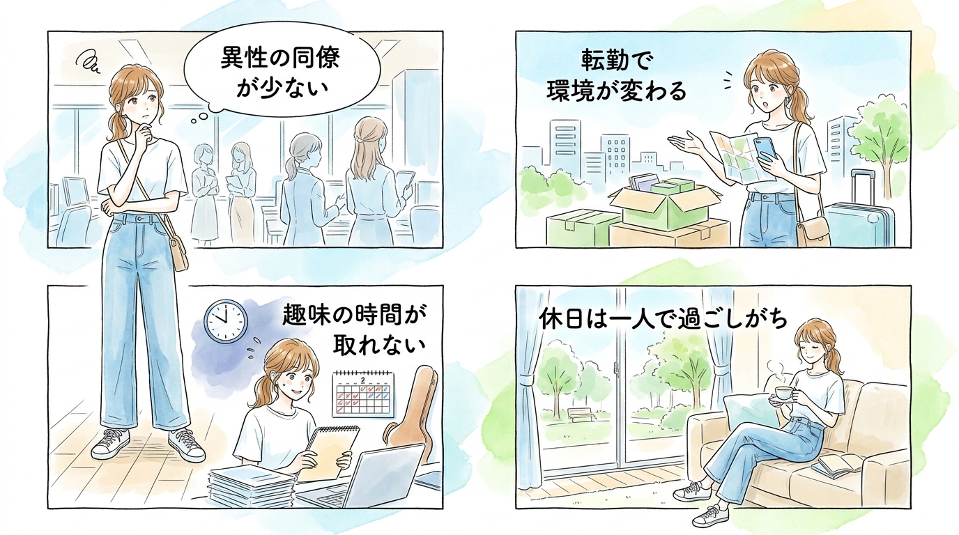 学生時代と違い、社会人は自然な出会いが年々減っていく