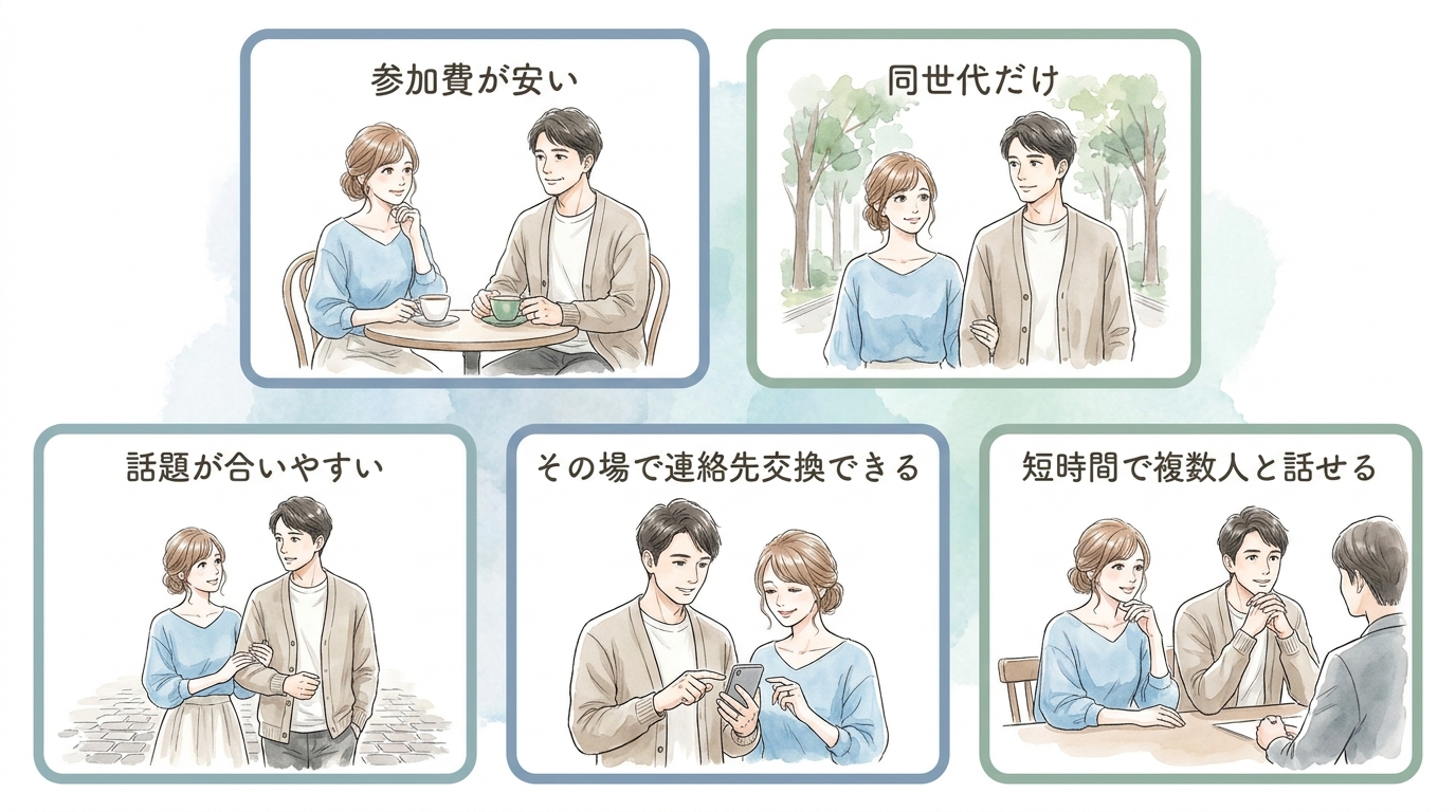 学生限定イベントなら参加費も安く同世代だけと会える