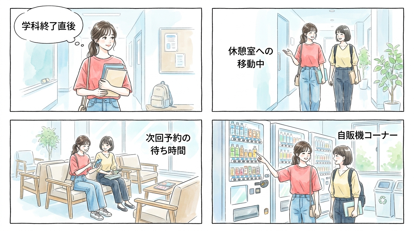 学科教習の前後で「さっきの問題難しかったね」と一言添えるだけで距離が縮まる