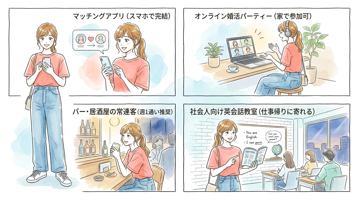 平日夜でも動ける出会いの選択肢