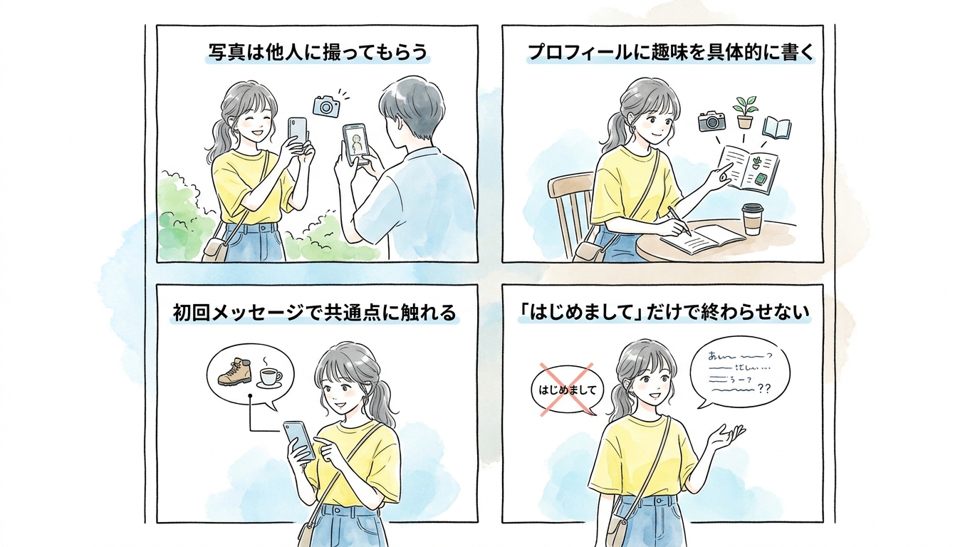 恋愛目的の場では「本気度」が相手に伝わるプロフィールと初回メッセージが勝負を分ける