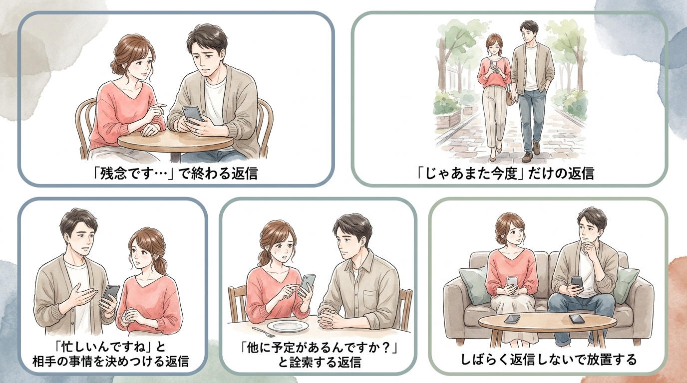 断られた後に送ってはいけない返信パターン