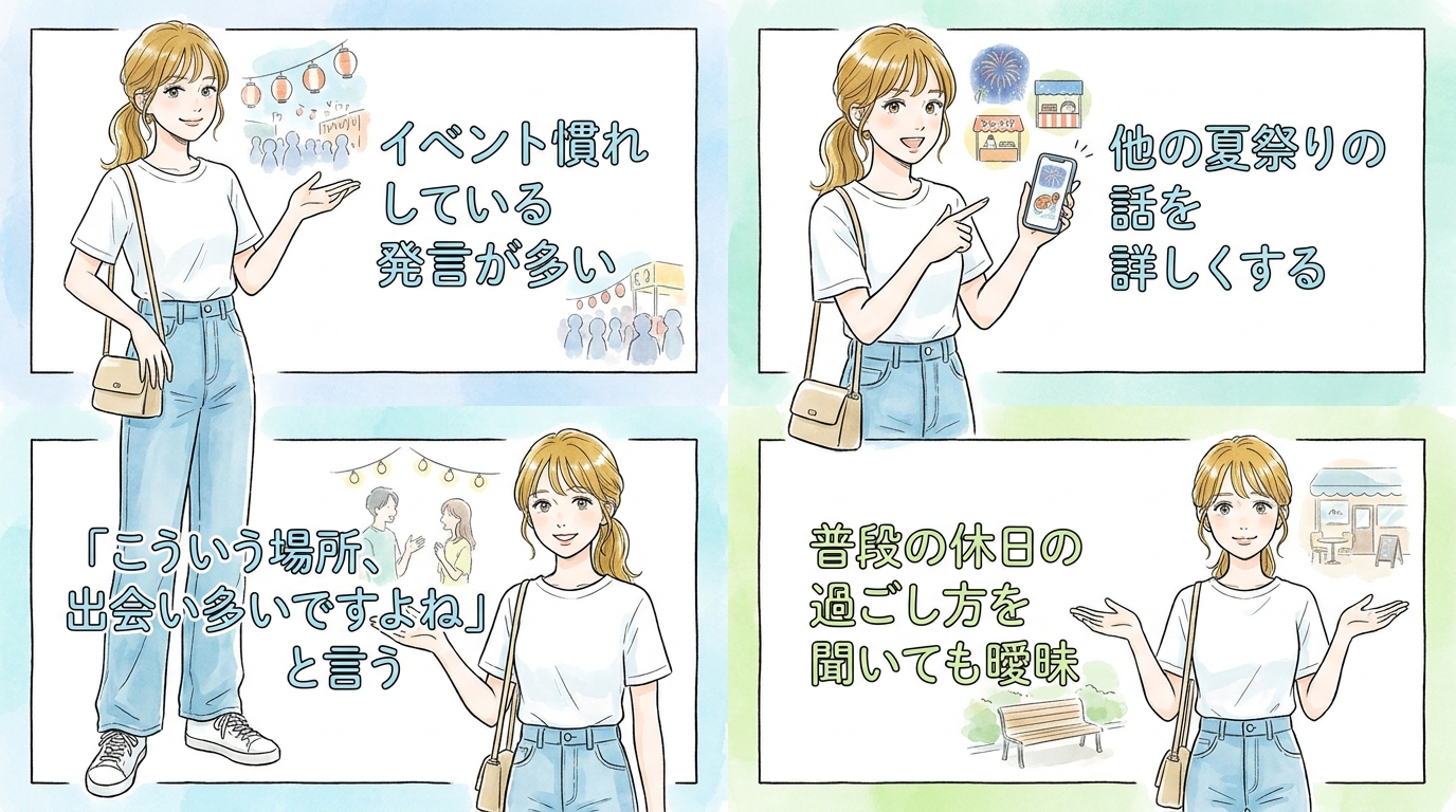 「普段もこういう場所来るんですか?」で日常を確認する