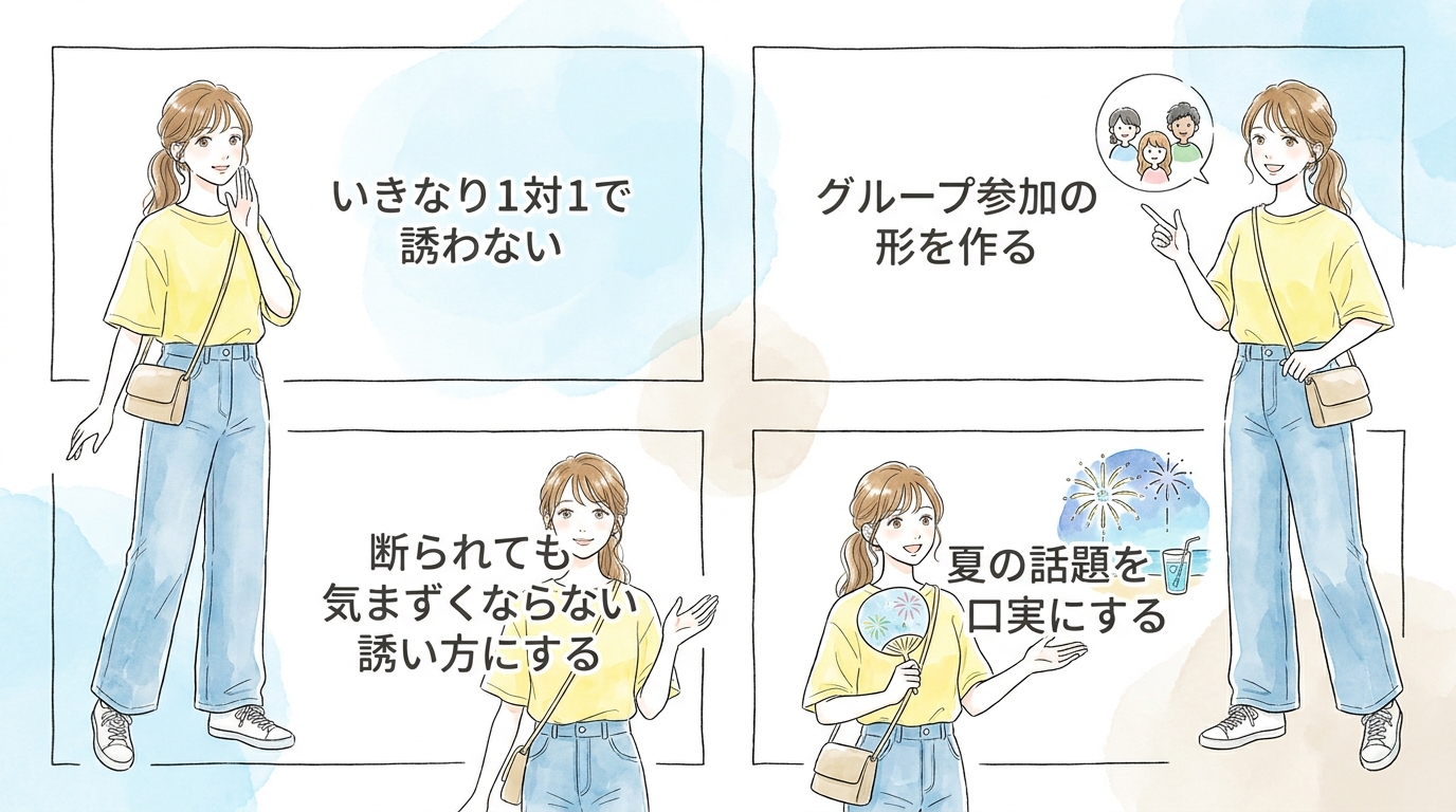 普段接点がある人の中に、夏のイベントをきっかけに距離を縮められる相手がいる