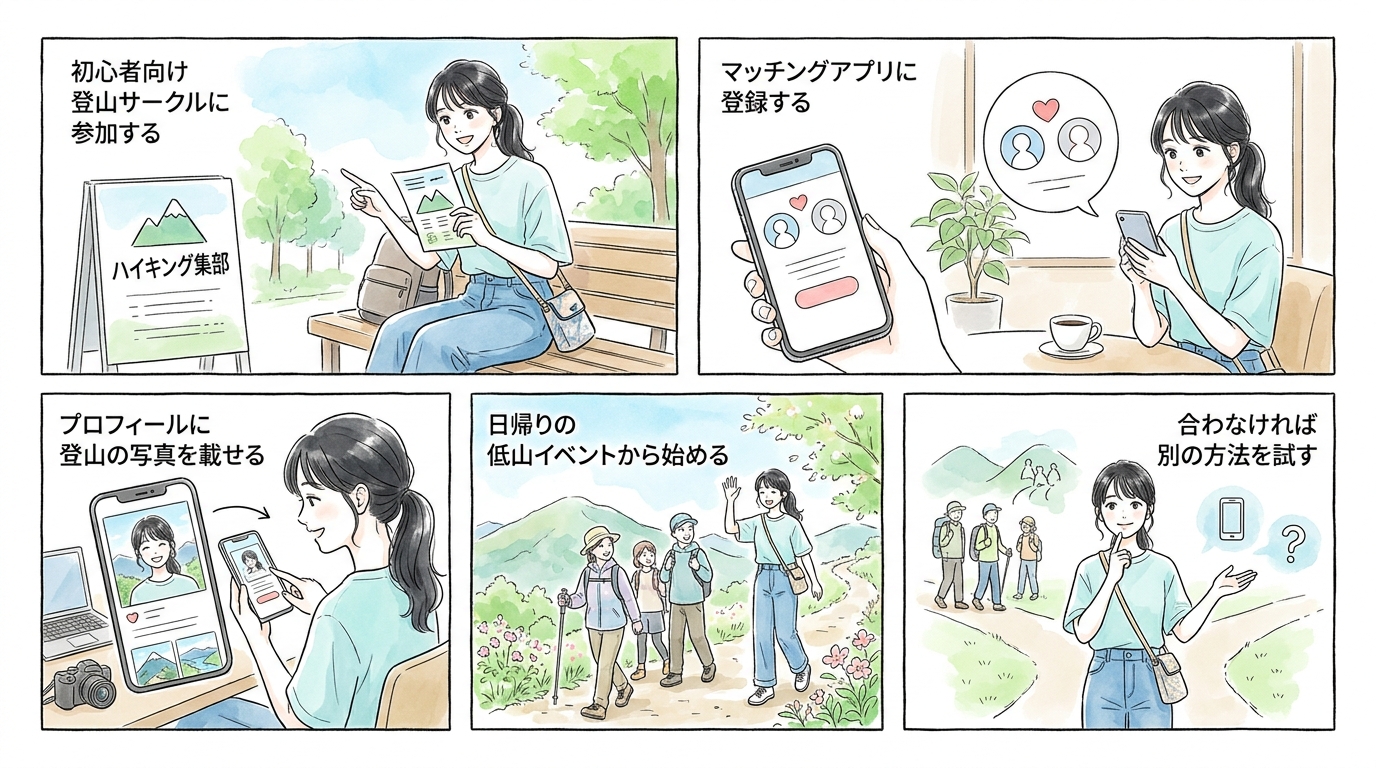 最初の一歩は初心者向けサークルかアプリ登録から始めてみる