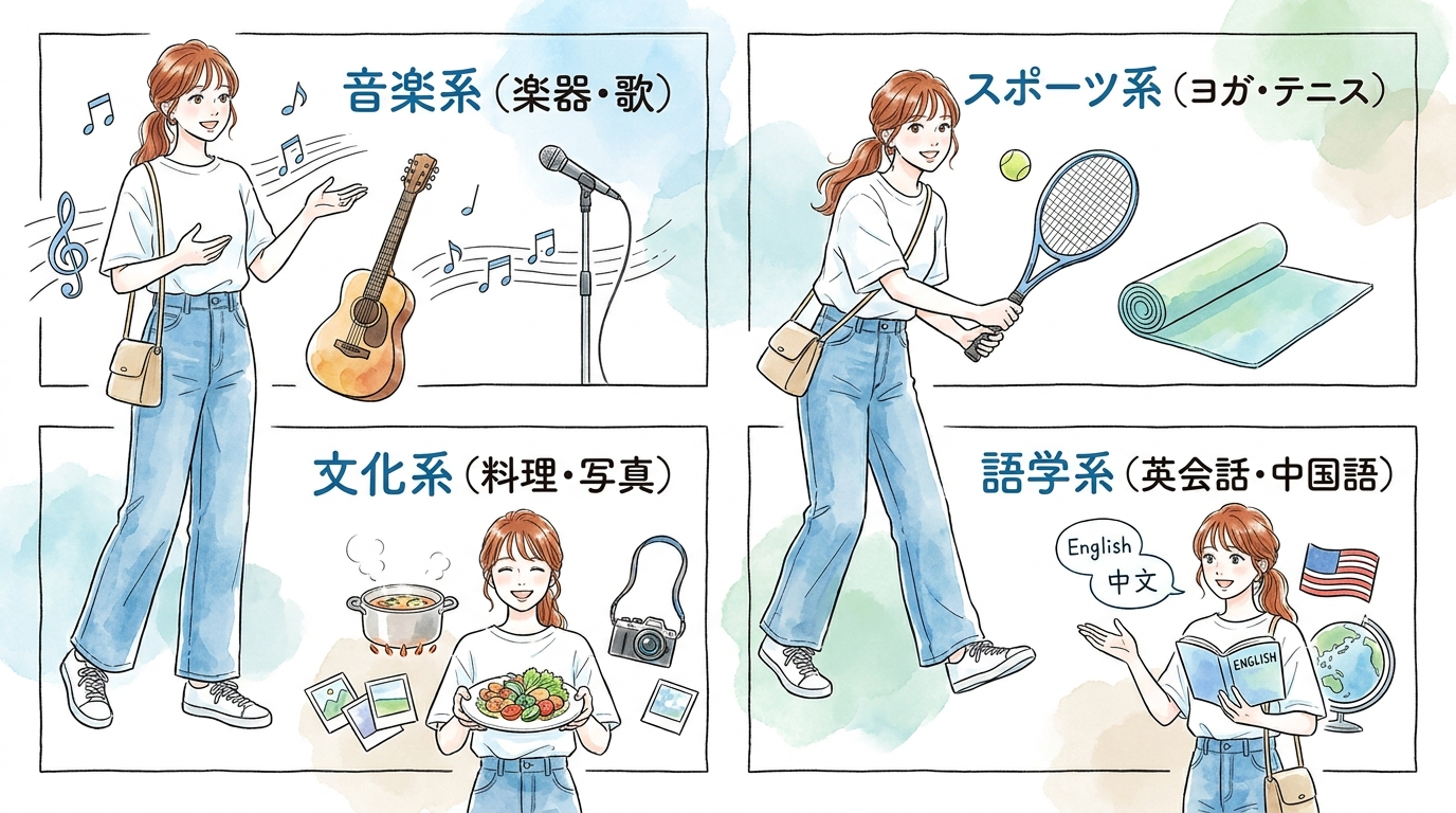月2回以上通える趣味の場を1つ決めて参加を始める